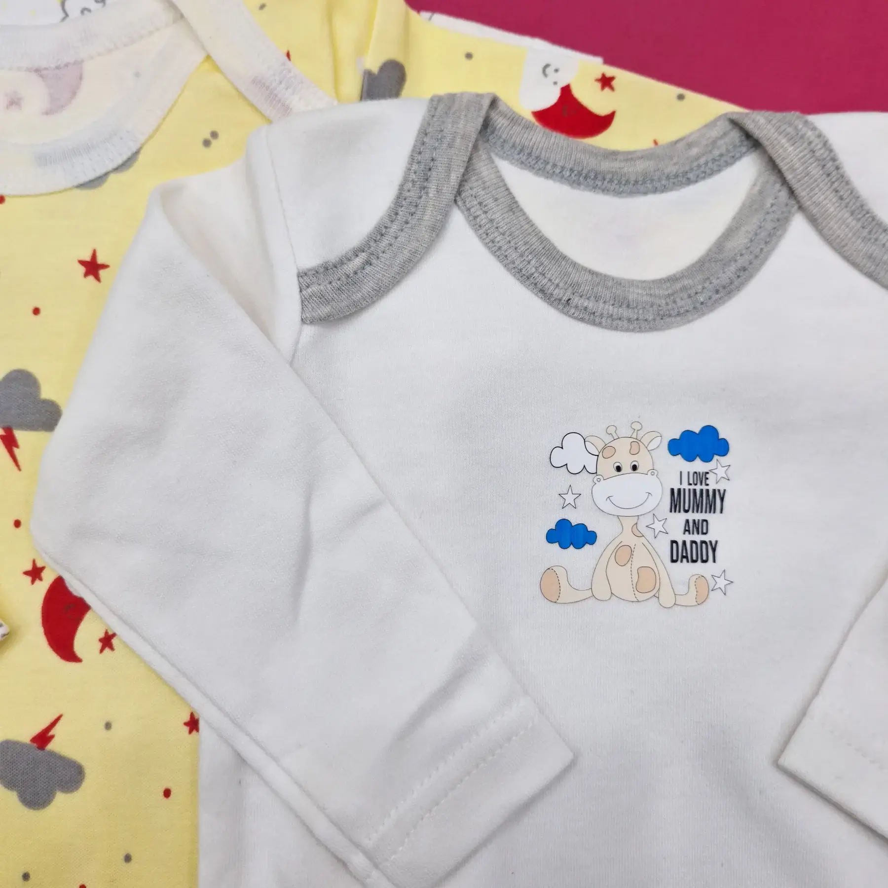 Pack of 3 Short Body Long Sleeves Bodysuits - Image 7