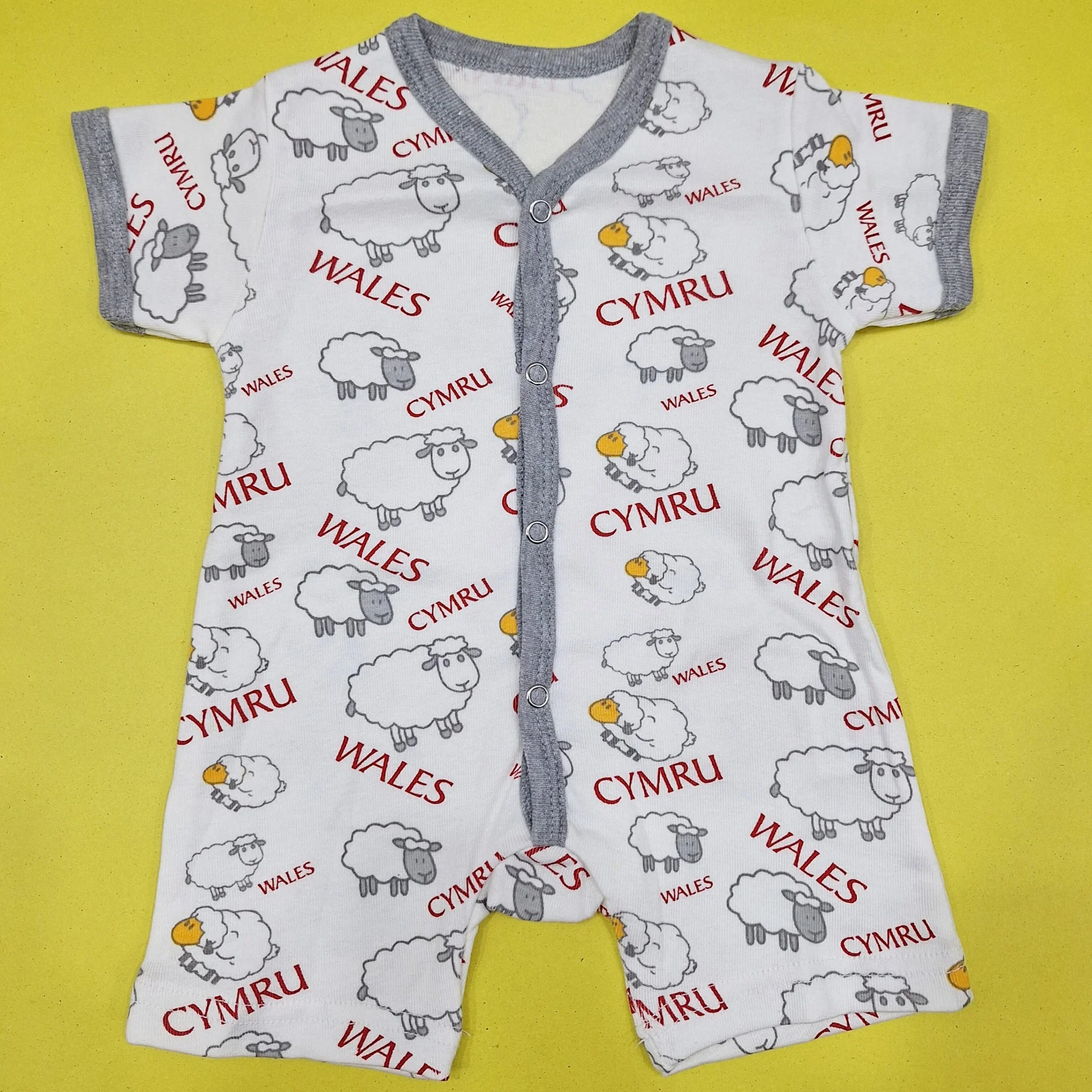 Pack of 3 Short Leg Rompers - Red - Image 3