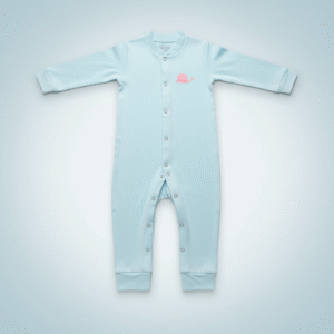 Aqua Whale Baby Romper – Soft Cotton Full Sleeve Sleepsuit