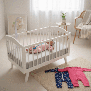 Pack of 3 Baby Cotton Rompers – Pink, Peach & Navy Printed Full Sleeve For Newborn