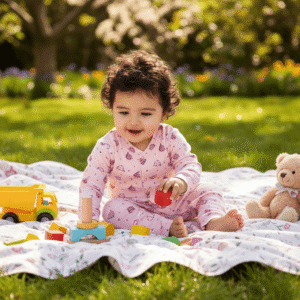 Baby Girl Pink Hearts Cotton Romper