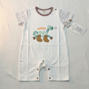 Imported Horse Print Cotton Summer Romper – Soft Breathable