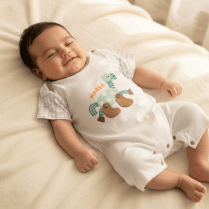 Imported Horse Print Cotton Summer Romper – Soft Breathable