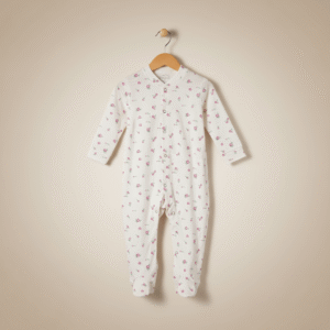 Floral Bliss Baby Romper – Soft Cotton Full Sleeve Sleepsuit