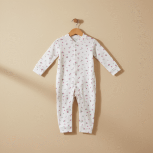 Floral Bliss Baby Romper – Soft Cotton Full Sleeve Sleepsuit