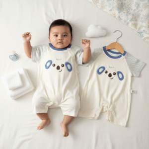 Imported Koala Print Cotton Summer Romper