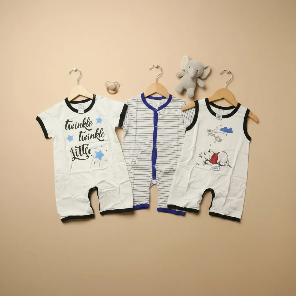 Pack of 3 Baby Rompers – 