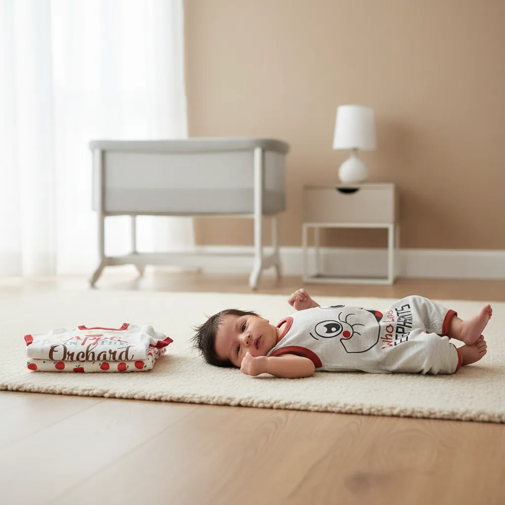 Pack of 3 Baby Rompers – Cutest Apple in the Orchard, Red Apple Print, and Who Loves Elephants - Image 6