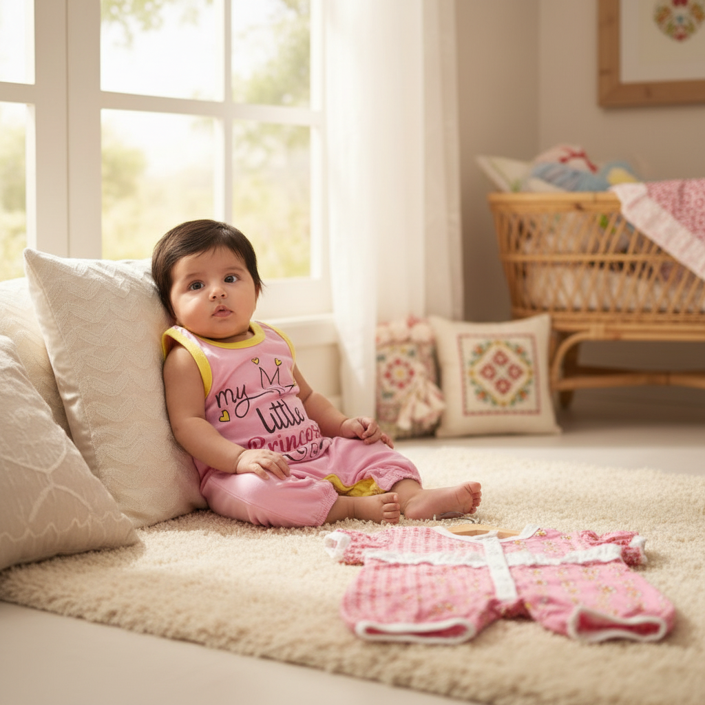Pack of 3 Baby Rompers – Pink, Red, and Floral – Soft & Comfortable for Your Little One - Image 6